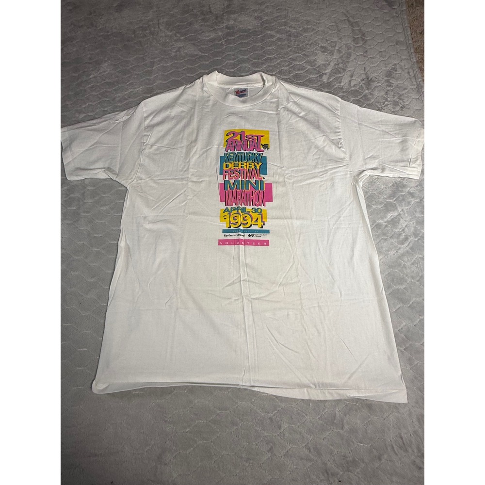 Vintage 1994 Kentucky Derby Festival Mini Marathon T-Shirt Hanes XL SingleStitch